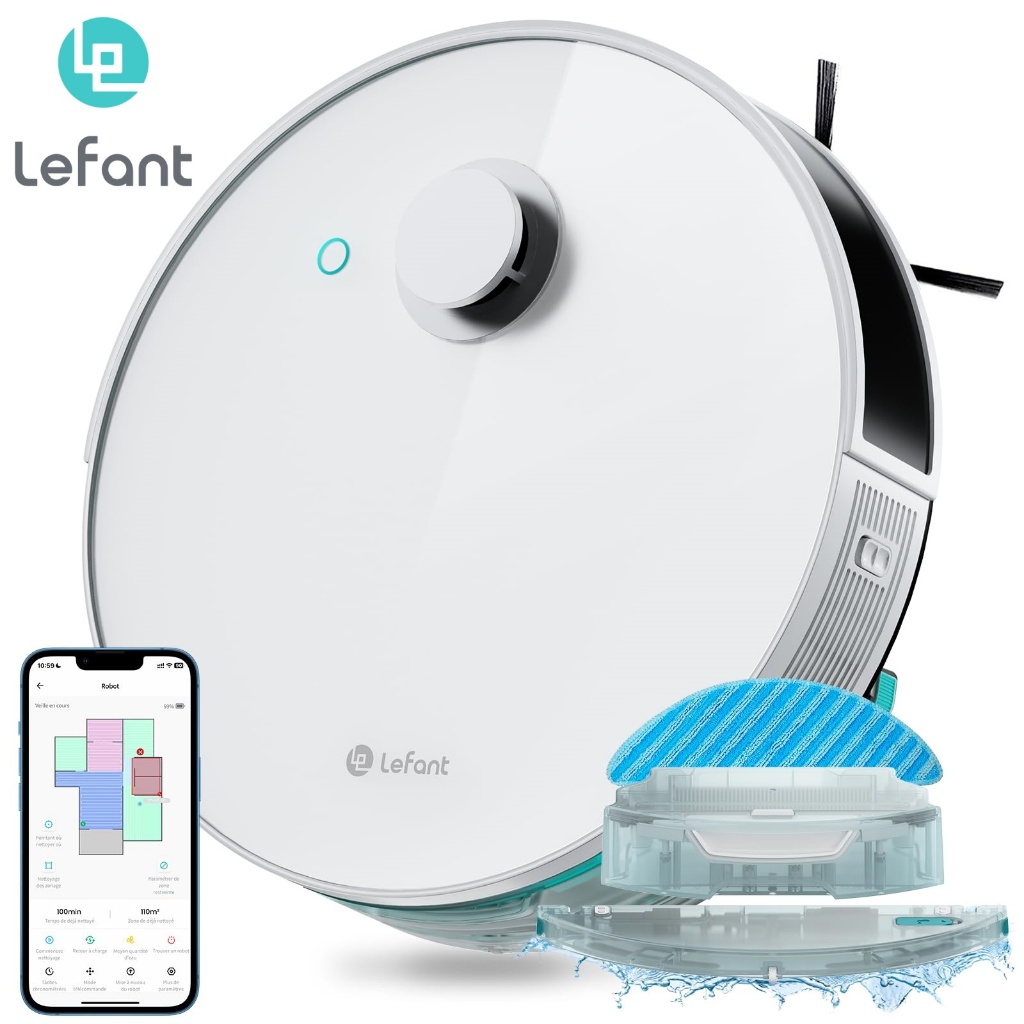 Jual Lefant N3 Robot Vacuum Cleaner, Suction kuat, Runtime 120 Mins ...
