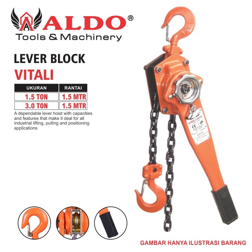 Jual LEVER BLOCK VITALI / KEREKAN RANTAI / LIFTING HOIST | Shopee Indonesia
