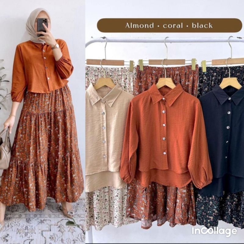 Jual NEW SANIA SET ROK VIRAL SETELAN ROK BLOUSE WANITA TERLARIS SET OOTD KEKINIAN Shopee Indonesia
