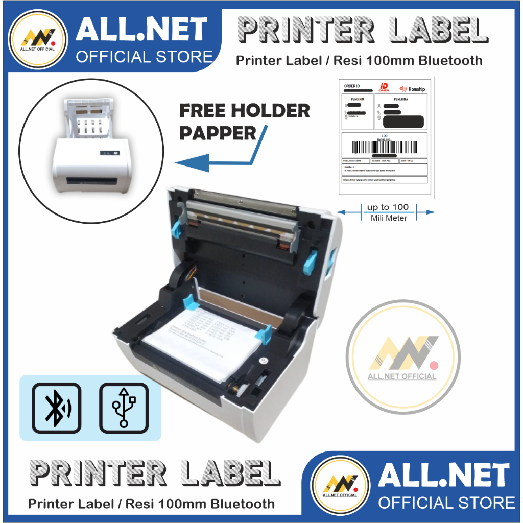 Jual Printer Thermal Resi Online shop 100 mm J9200 / 9200 UB cetak ...