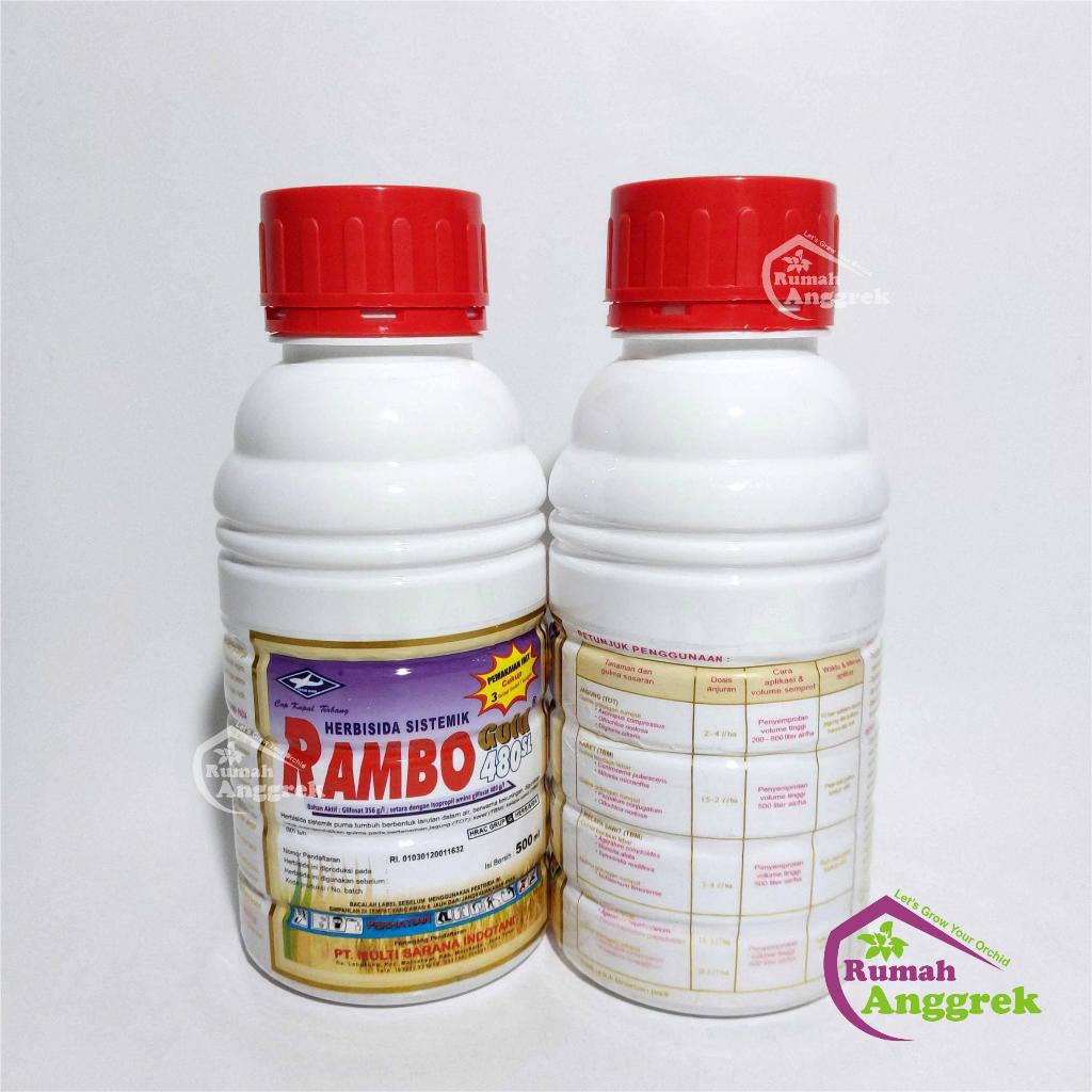 Jual Herbisida Rambo Gold 480 SL 500 ml Cap Kapal Terbang obat racun ...