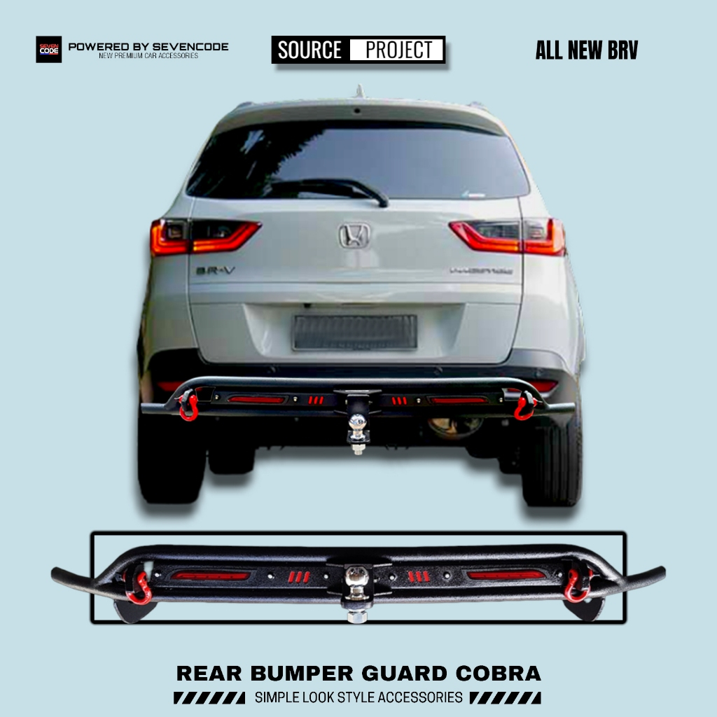 Jual Rear Bumper Guard Towing Cobra Sevencode All New Brv Br V Facelift Shopee Indonesia