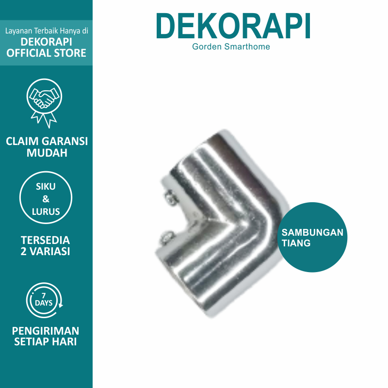Jual DEKORAPI Sambungan Batang Soka / Sambungan Batang Gorden / Pipa ...