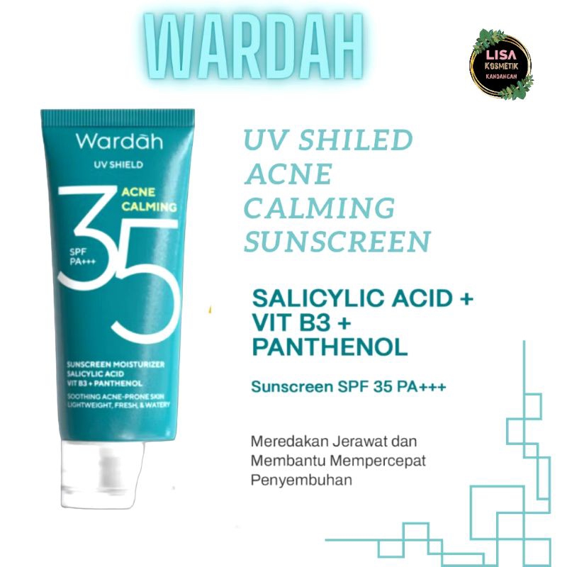 Jual Wardah UV Shield Acne Calming Sunscreen Moistutizer (hijau) spf 35 ...