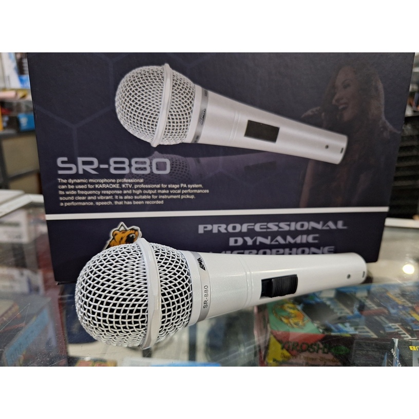 Jual Microphone MIC Cable KARAOKE PROFESIONAL VOKAL BMA SR 880 ORI ...