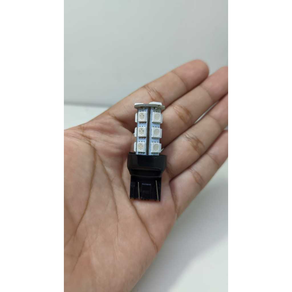 Jual LAMPU LED REM SEIN STOP 18 SMD T20,BAYONET WARNA BIRU,ICE BLUE ...