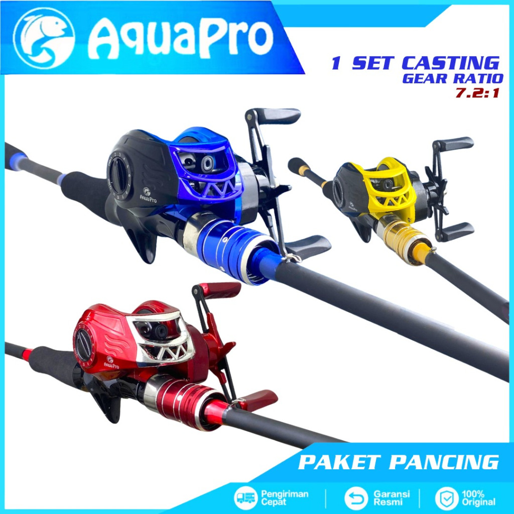 Jual Paket Set Alat Pancing Joran Pancing Bait Casting 1.50M 1.65M 1 ...