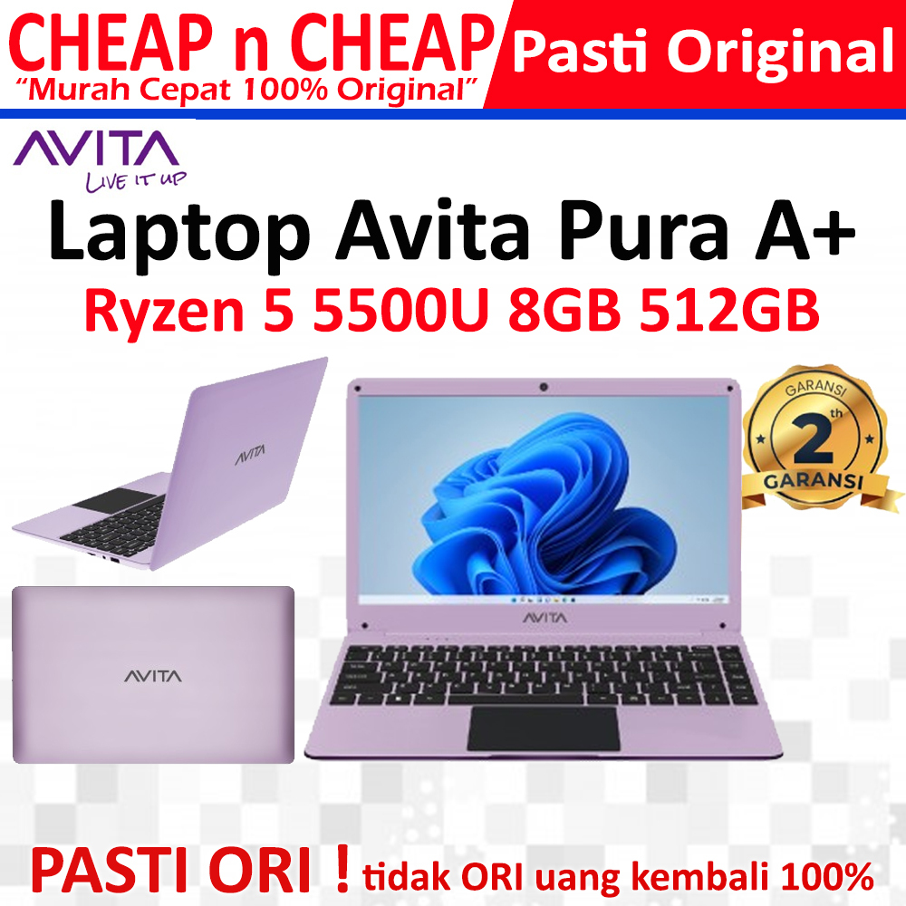 Jual Avita Pura A+ Ryzen 5 5500U 8GB 512GB 14 Inch Laptop Notebook ...
