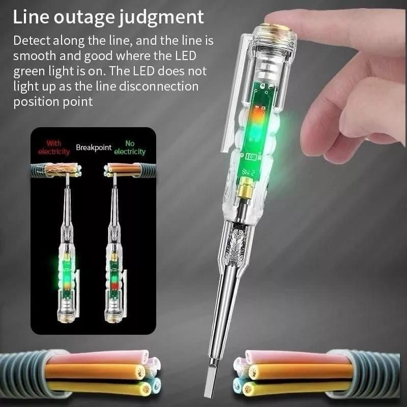 Jual Obeng Tespen Listrik Sensor Detektor With Indicator Dual LED Obeng ...