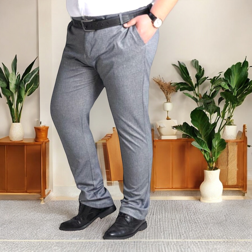 Jual Celana Formal Pria Big Size Slim fit Jumbo Bahan Dasar Kain Woll ...