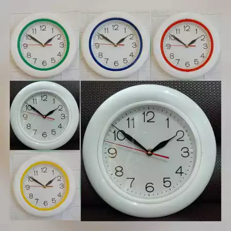 Jam Dinding 25cm bodi kuning polos