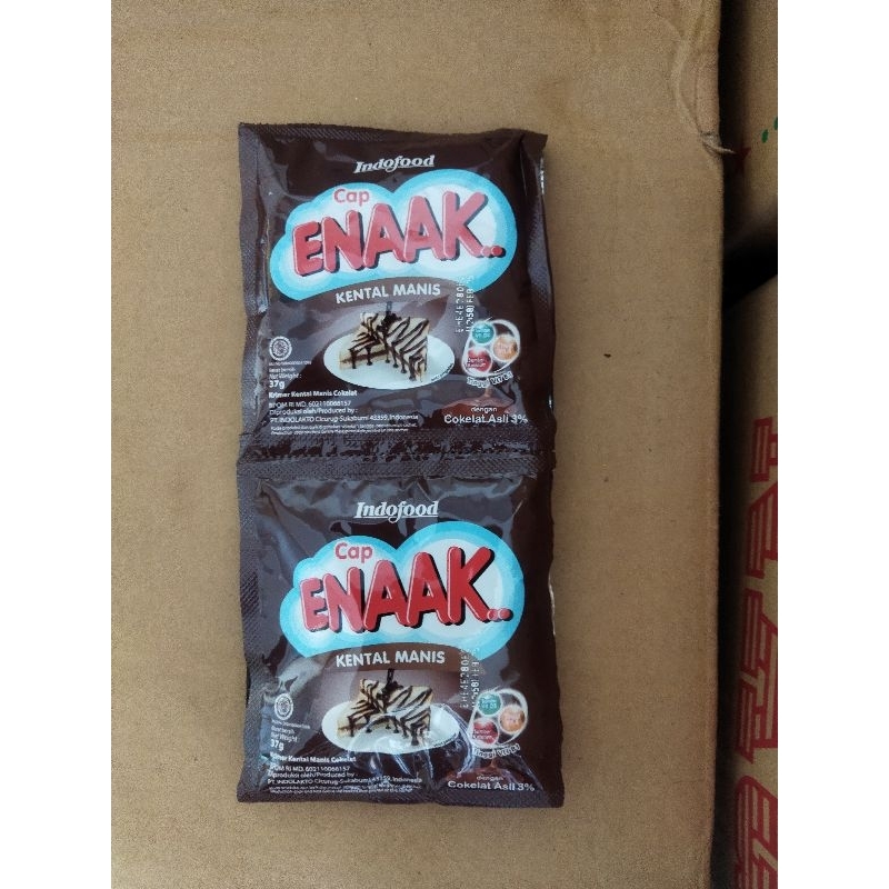 Jual kental manis enak cap enaak cokelat sachet 6x37gr | Shopee Indonesia