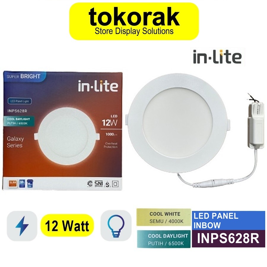 Jual DOWNLIGHT LED PANEL INBOW INLITE BULAT 12 WATT 12WATT 12W 12 W ...