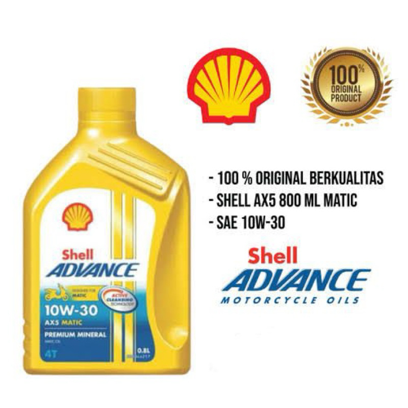 Jual SHELL ADVANCE AX5 MATIC 10W30 PREMIUM MINERAL | Shopee Indonesia