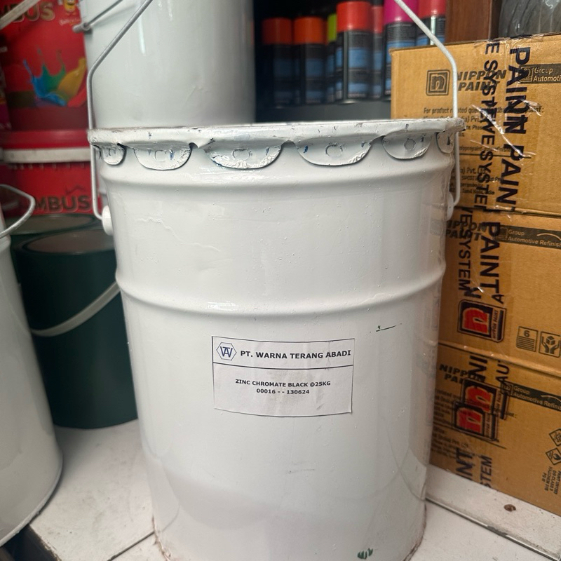 Jual Cat Dasar Besi Zynchromate Zinchromate Black Hitam 25kg Pail ...