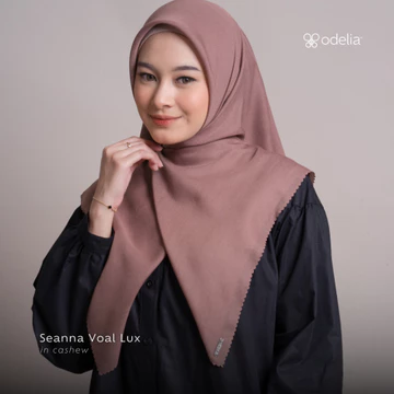 Odelia Seanna Voal Lux L Hijab Segiempat I Segiempat Polos Lasercut