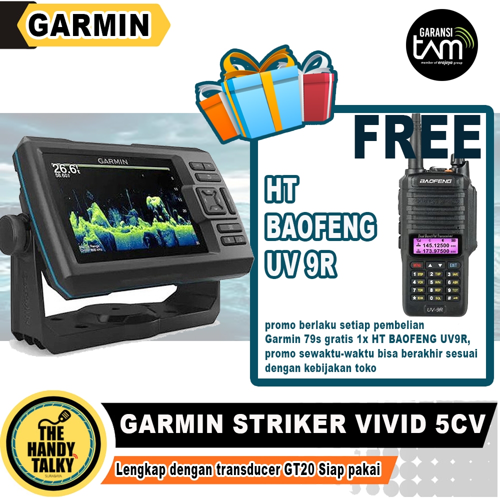Jual GARMIN STRIKER VIVID 5CV 5 CV WITH TRANSDCUER SONAR IKAN GT20-TM ...