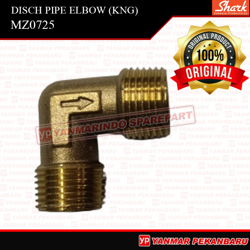 Jual MZ0725 DISCHARGE PIPE ELBOW KUNINGAN KOMPRESOR LISTRIK SHARK 3/4 ...