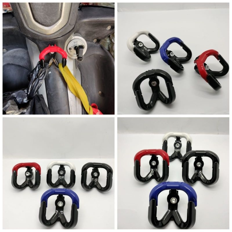 GANTUNGAN BARANG 2 CABANG CNC IMPORT UNIVERSAL MIO - BEAT - VARIO-SCOOPY - DLL