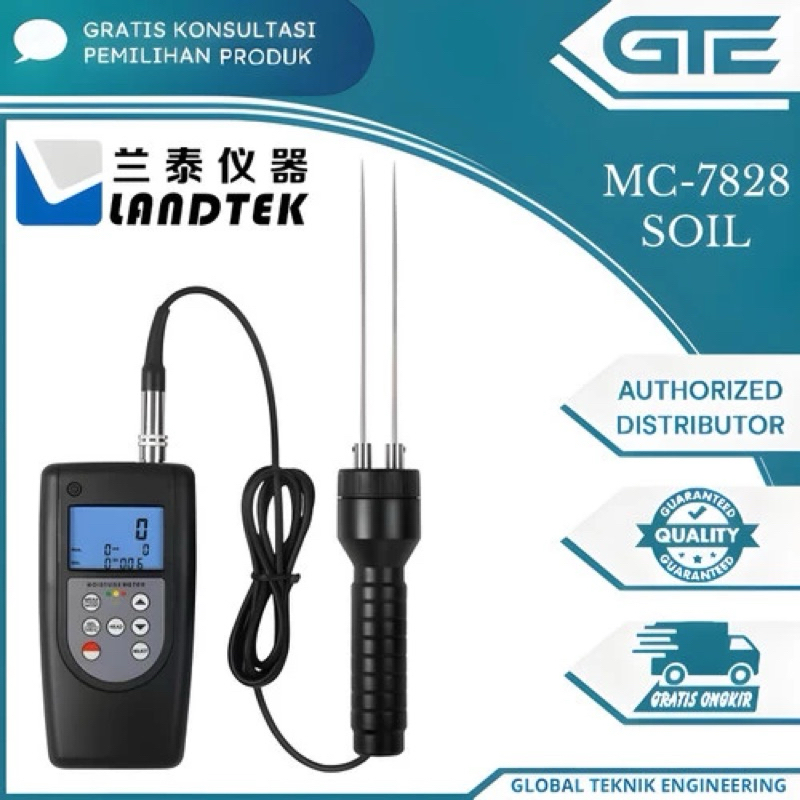 Jual Landtek MC-7828SOIL Pin Type Soil Moisture Meter Analyzer MC7828 ...