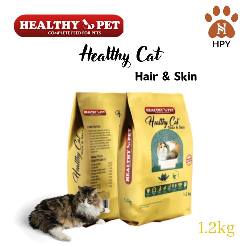Jual HEALTHY PET Healthy Cat Hair & Skin 1.2Kg Dry Cat Food Makanan