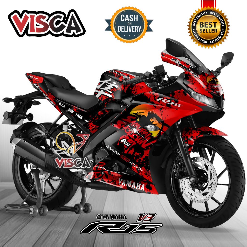 Jual Decal R15 V3 Full Body / Striping R15 V3 Fullbody / Stiker Dekal ...