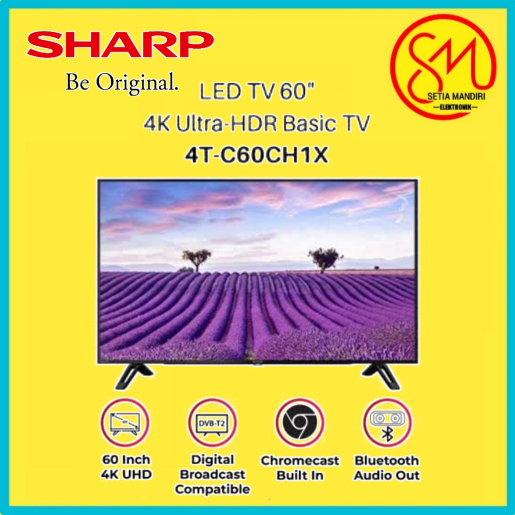 Jual Sharp LED TV 60 Inch 4T-C60CH1X / 4T-C60CH1X / 60CH1X AQUOS 4K UHD ...