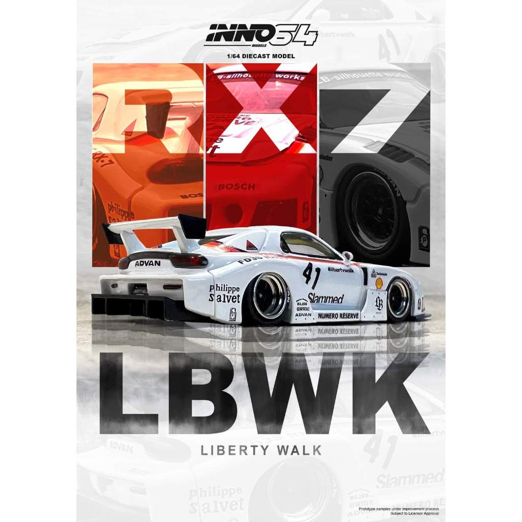 Jual INNO64 LBWK MAZDA RX7 RX 7 FD3S LB SUPER SILHOUETTE WHITE | Shopee ...