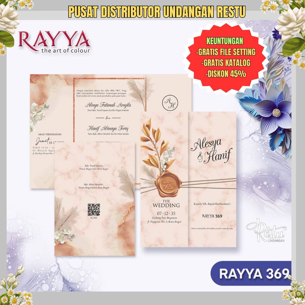 Jual Blangko Undangan Rayya 369 | Blangko Undangan Murah | Blangko ...