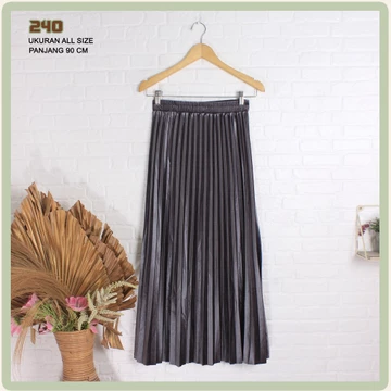 Rok Velvet Bludru Plisket Polos Shiny Premium Import 22 Warna 240