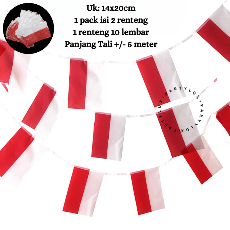 Jual Bendera Merah Putih Plastik / Hiasan 17 Agustusan / Pernak Pernik