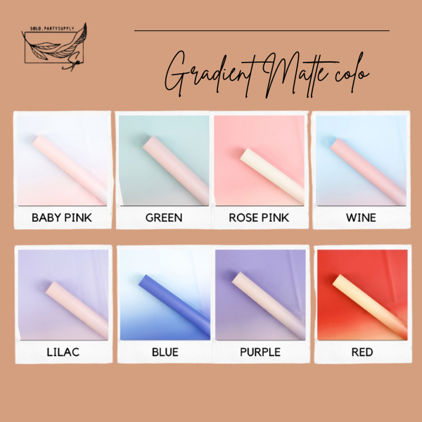 Jual (ECO) TERLARIS GRADIENT OMBRE COLOR WRAPPING PAPER KERTAS BUKET ...