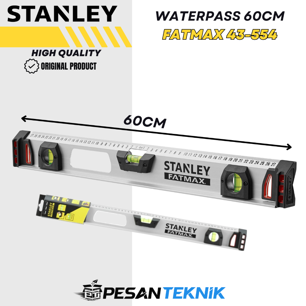 Jual Waterpass magnet 24 inch HEAVY DUTY Waterpas 60cm STANLEY FATMAX ...