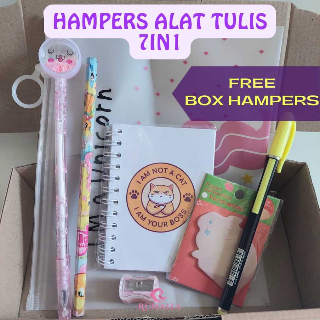 Jual Set Alat Tulis 7 in1 Lengkap / Gift Hampers Kado Hadiah Sekolah ...
