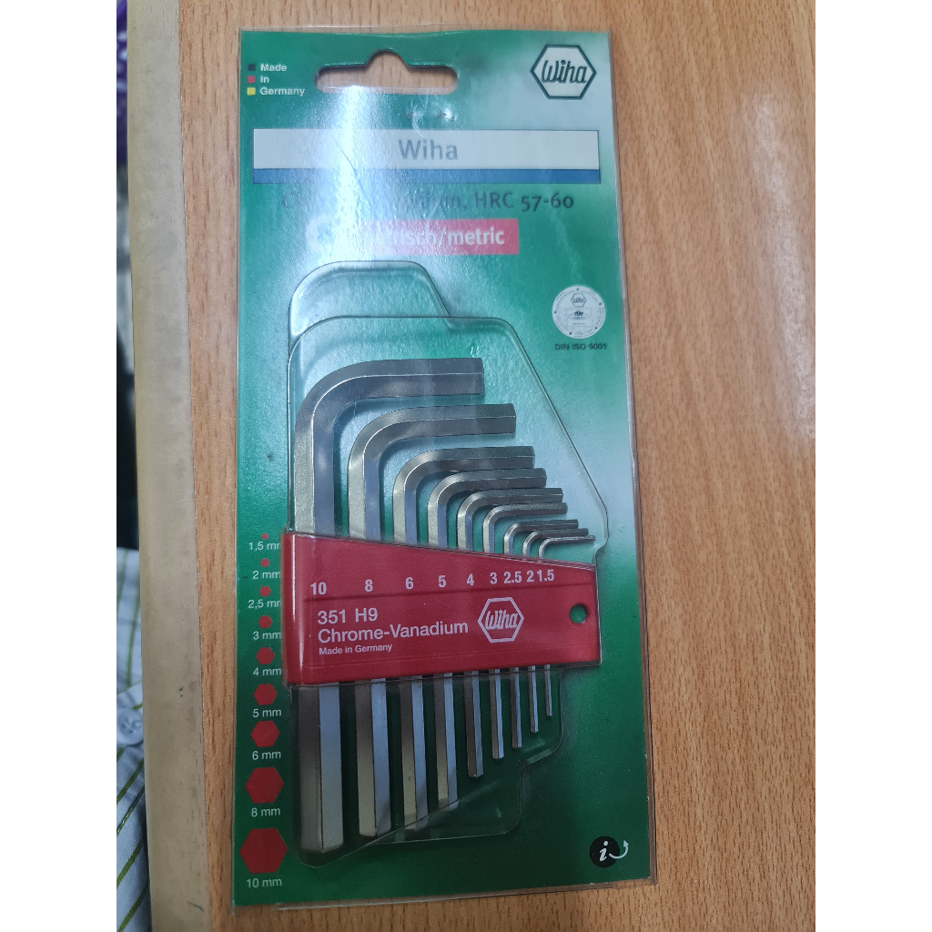 Jual Kunci L WIHA SB 351 H9 Hexagon Key Set Classic Holder Short 9 Pcs ...