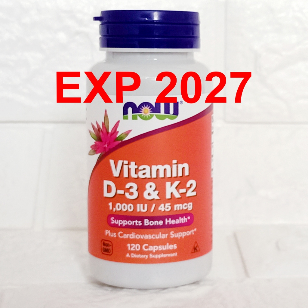 Jual Now Foods Vitamin D3 K2 D-3 K-2 Now Food Vit D3 K2 Kesehatan ...