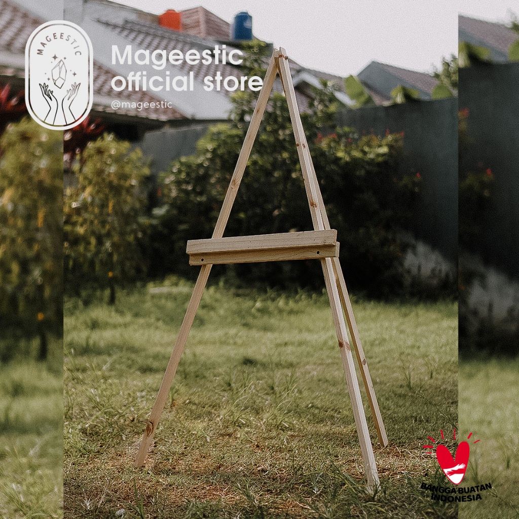Jual MAGEESTIC Standing Kayu 110cm / Tripod Kayu Frame Bingkai 110cm ...