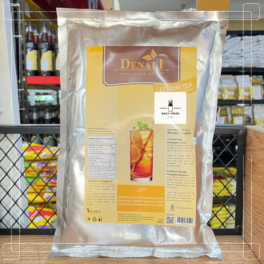 Jual DENALI LEMON TEA POWDER 1000 GR - DENALI BUBUK | Shopee Indonesia