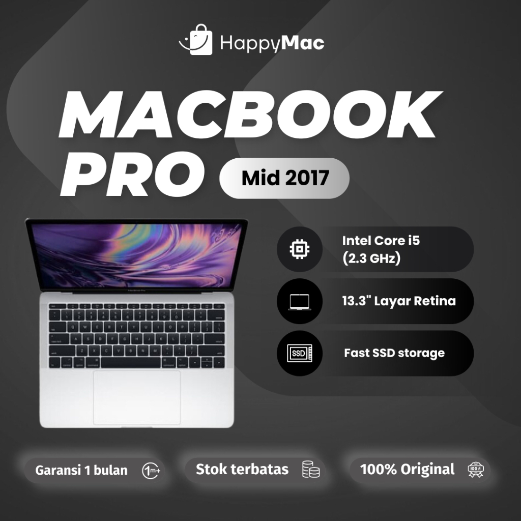 Jual Macbook Pro Retina 2017 Non Toucbar 13 Inch Core i5 128gb 256gb