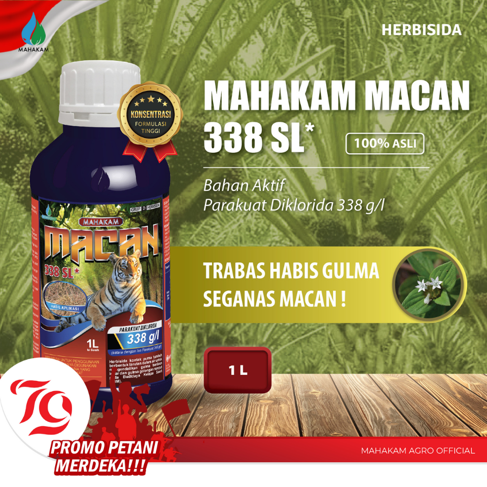 Jual Mahakam Macan 338 Sl 1 Liter Pestisida Herbisida Pengendali Gulma