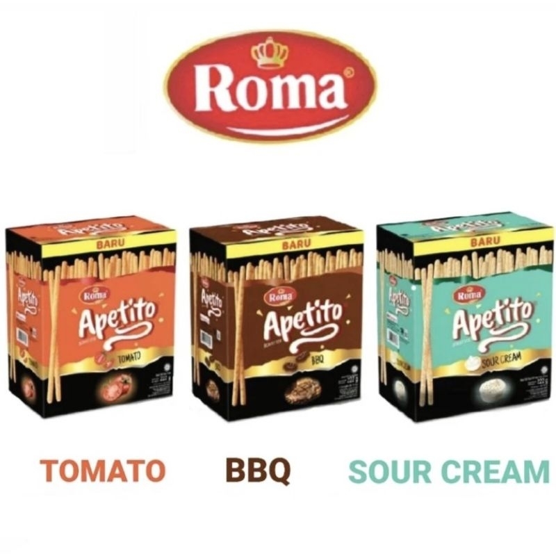 Jual Roma Apetito biskuit stik 1 box isi 12 sachet | Shopee Indonesia