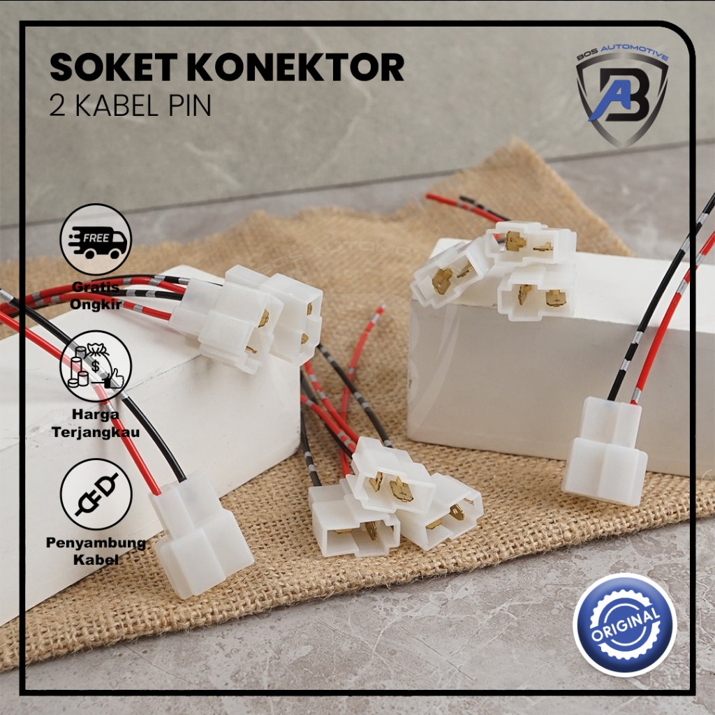 Jual Soket Konektor Kabel Pin Besar Socket Sambung Mobil Motor