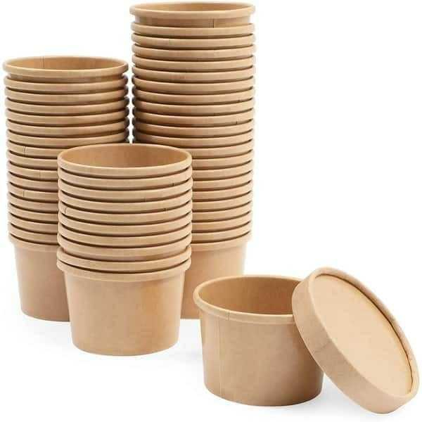 Jual 25 Set BROWN PAPER CUP SOUP KRAFT / MANGKOK SUP KRAFT / Brown ...