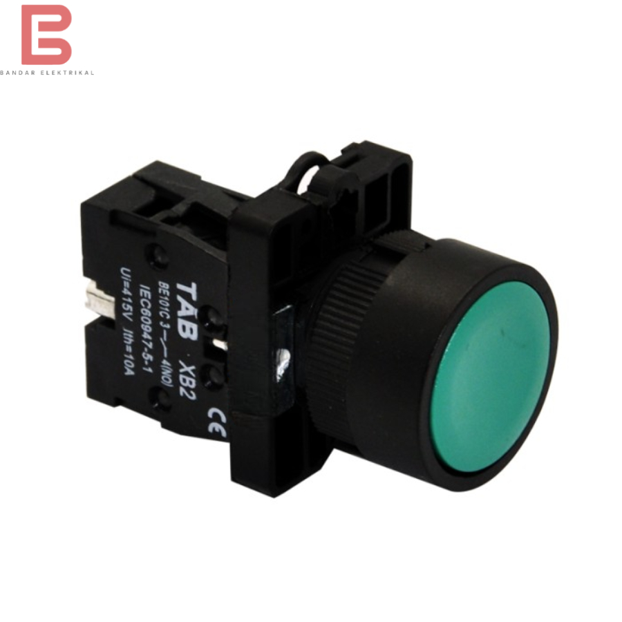 Jual Push Button On 22mm 1NO TAB XB2 EA31 Hijau | Shopee Indonesia