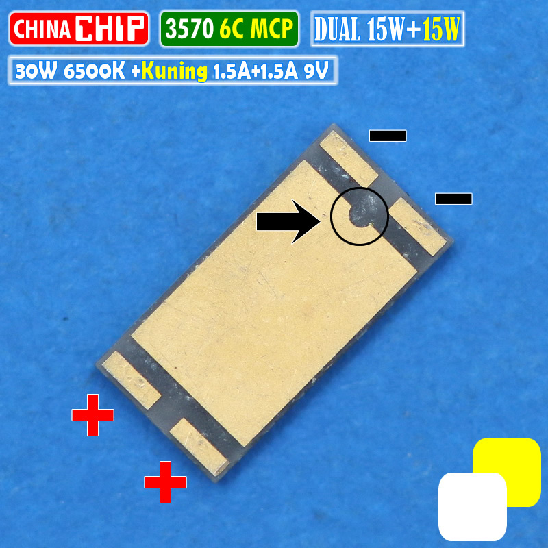 Jual Chip LED 3570 30W 6C Dual Kuning Putih MCP CSP Laser Projie BiLED ...