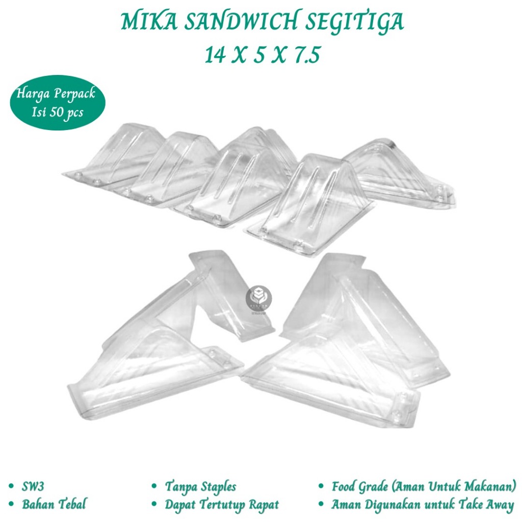 Jual Mika Sandwich Tray Sandwich Mika Roti (Isi 50 Pcs-SW3) | Shopee ...