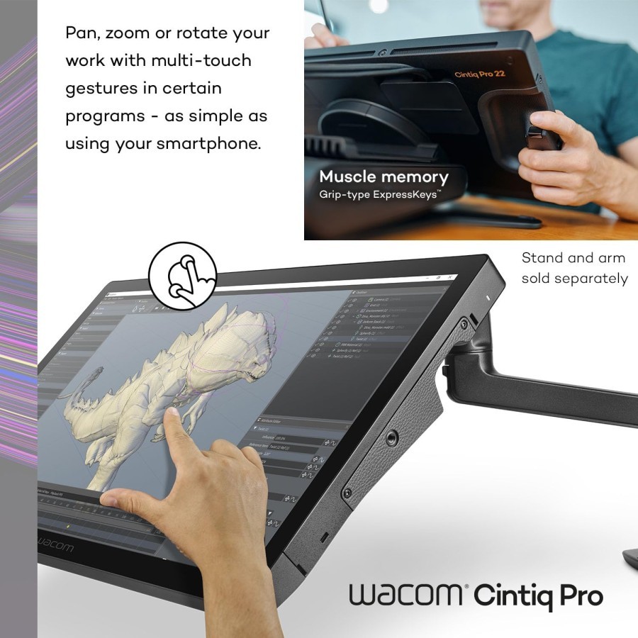 Jual Wacom DTH227K0A Cintiq Pro 22 drawing tablet with screen; 4K UHD ...