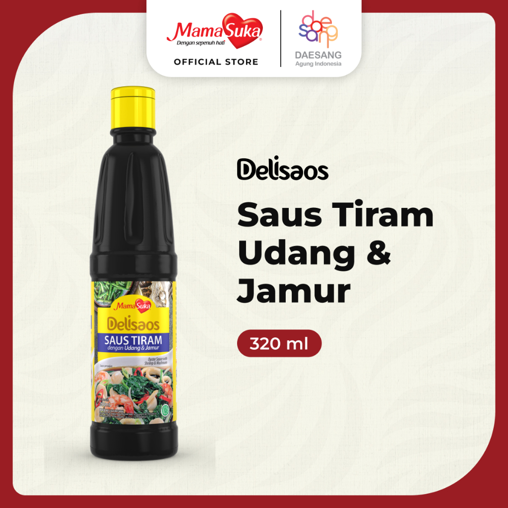 Jual MamaSuka - Delisaos Saus Tiram Udang & Jamur 320 ml | Shopee Indonesia