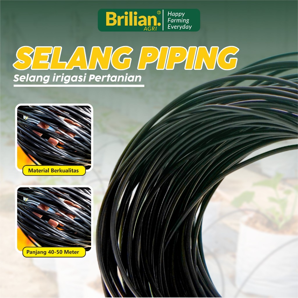 Selang Piping Pandepun Diameter Total 3,2 mm Diameter Lubang 2 mm Panjang 40-50 Meter