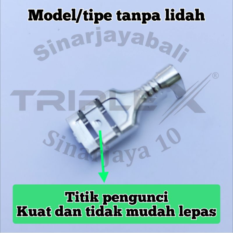 Jual sekun kabel pipih gepeng kecil sedang besar motor mobil 2,8 4,8 6 ...